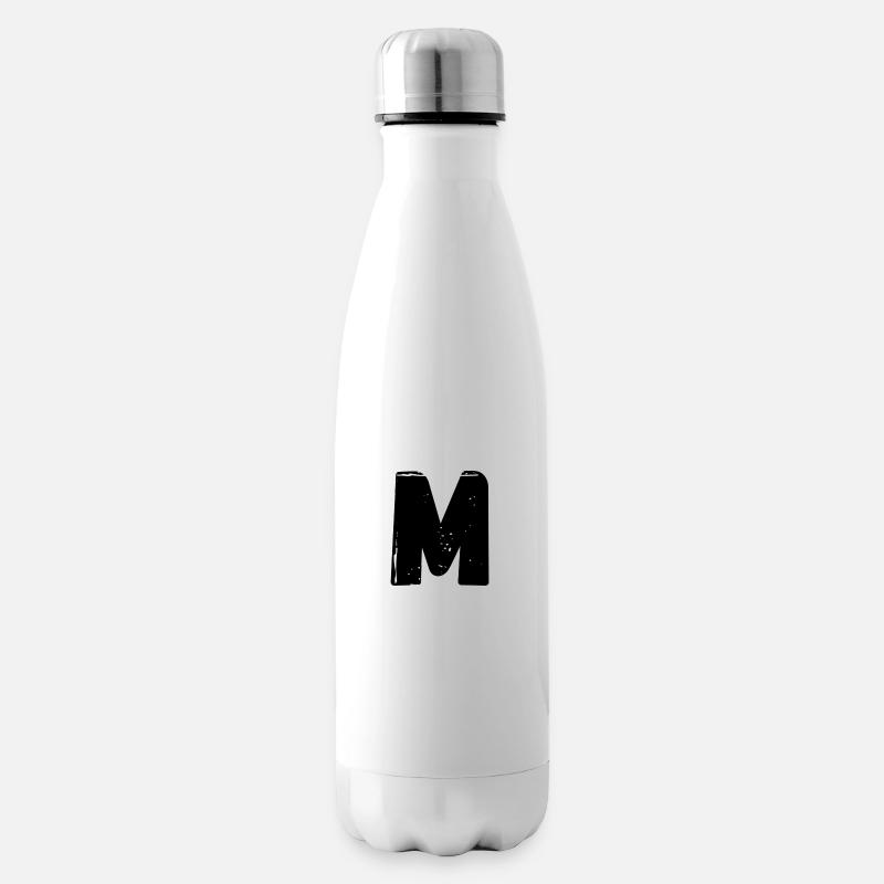 LETTRE M - Bouteille isotherme - blanc