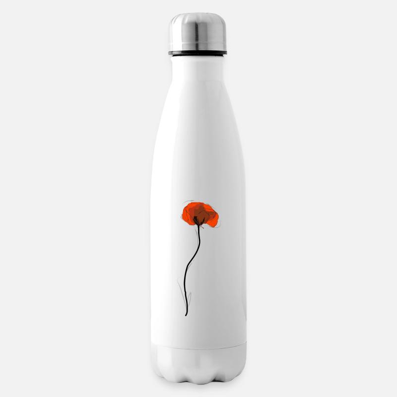 Mohn(tag) - Isolierflasche - Weiß