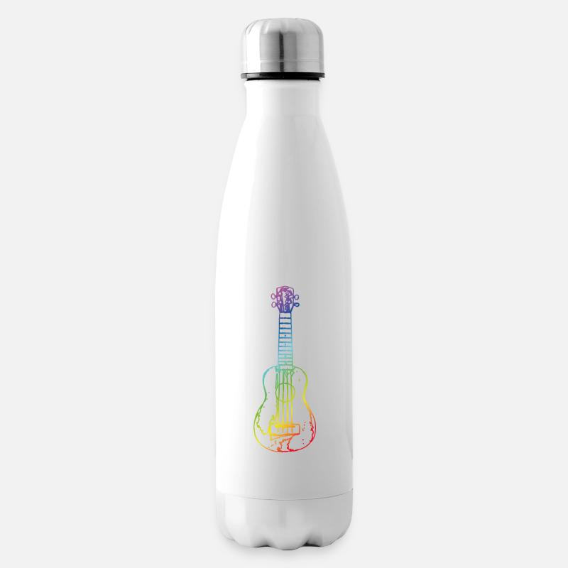 Ukulele im Vintage-Stil - Isolierflasche - Weiß