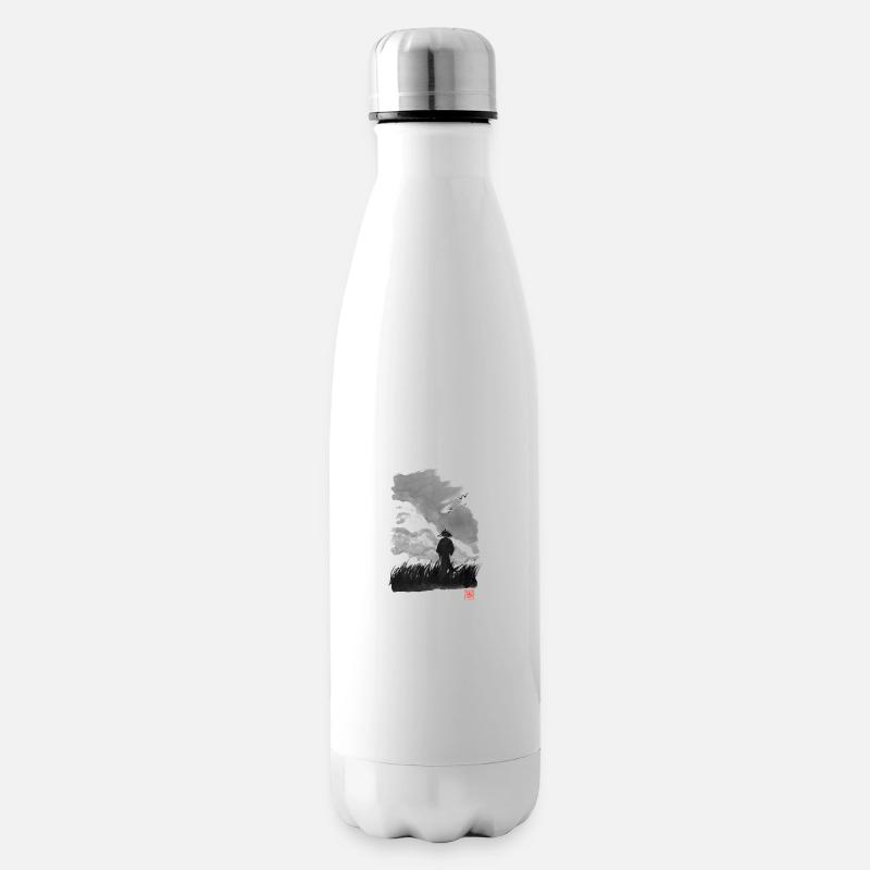 walking samurai - Insulated Water Bottle - white