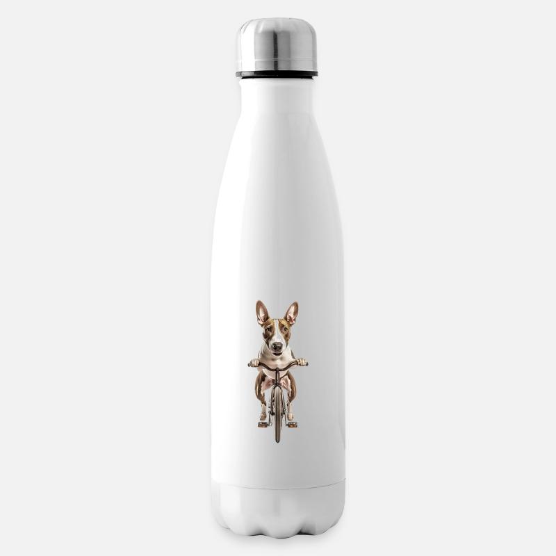 Bullterrier - Isolierflasche - Weiß