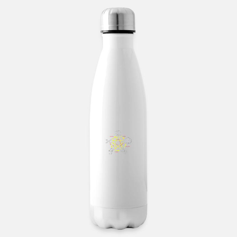 Schere Stein Papier Echse Spock - Isolierflasche - Weiß