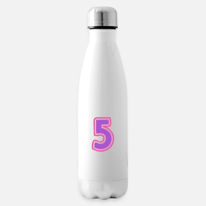 5. 5 ANS. 5e ANNIVERSAIRE. ANNIVERSAIRE 5 ANS - Bouteille isotherme - blanc