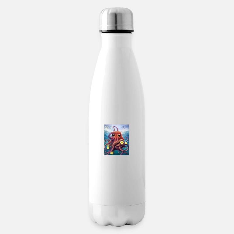 Pieuvre - Bouteille isotherme - blanc