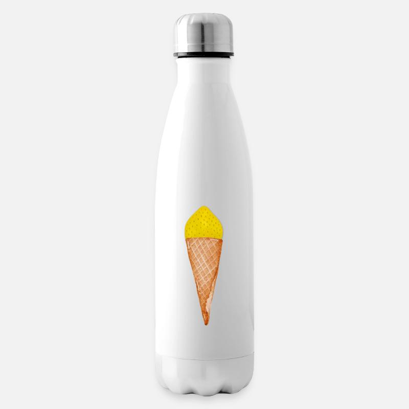 Crème glacée au citron - Bouteille isotherme - blanc