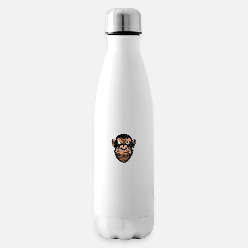 chimpanzé - Bouteille isotherme - blanc