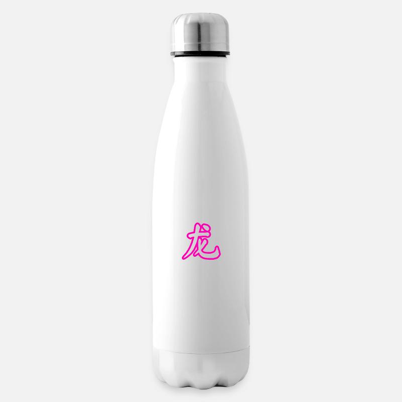 Weißer Drache PINK - Isolierflasche - Weiß