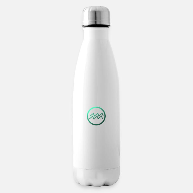 Logo du Verseau - Bouteille isotherme - blanc