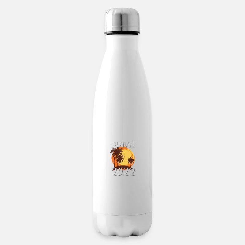 Dubai 2022 Palmen - Isolierflasche - Weiß