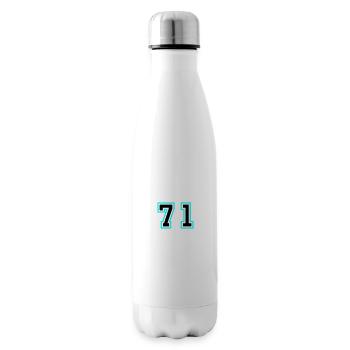 71 Zahl Symbol - Isolierflasche - Weiß - Rechts