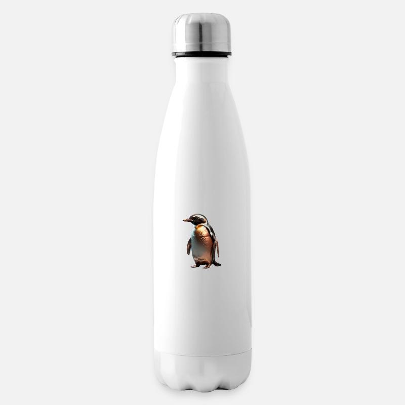 The Bronze Penguin - Insulated Water Bottle - white