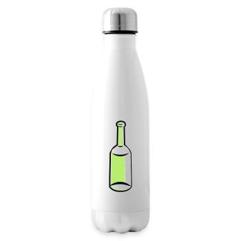 Flacon vide - Bouteille isotherme - blanc - Droite