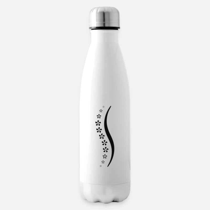 Épine de fleur grise - Bouteille isotherme - blanc