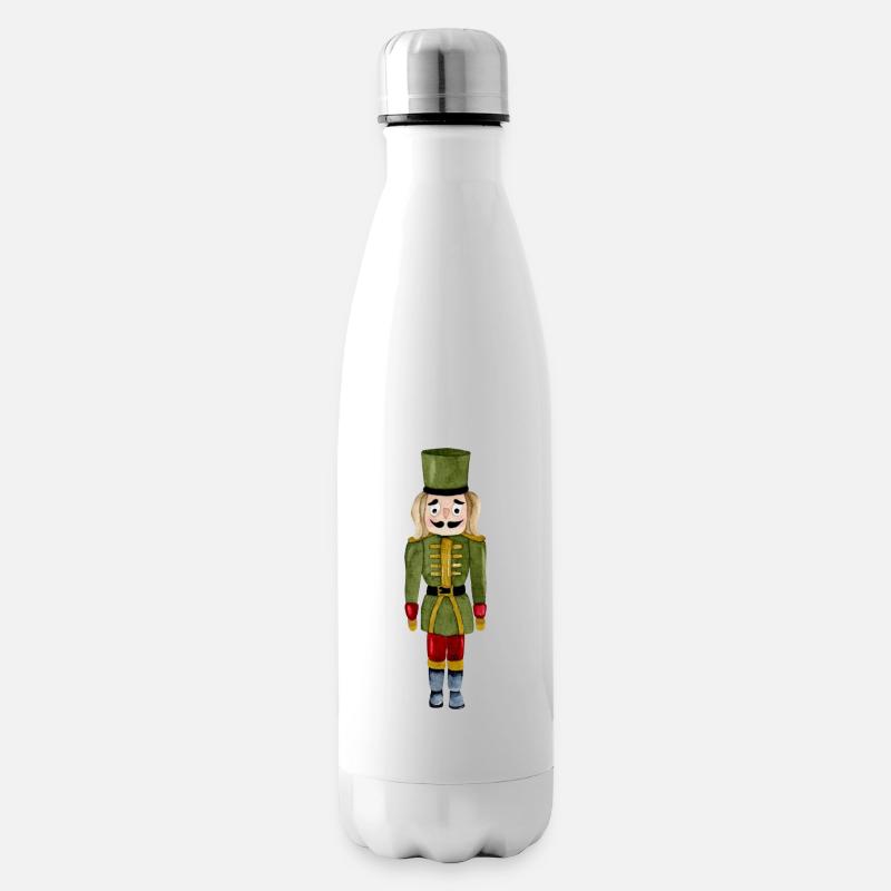 Nussknacker Weihnachten Christmas Geschenk - Isolierflasche - Weiß