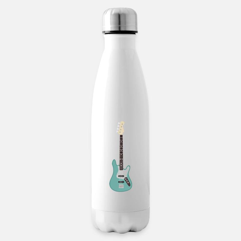 Guitare basse Seafoam Green - Bouteille isotherme - blanc