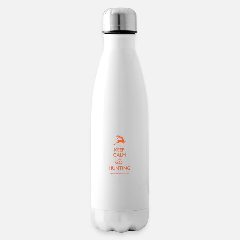 Keep calm - go hunting bunt - Isolierflasche - Weiß