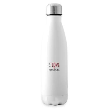 I love Nordic Walking - Insulated Water Bottle - white - Right
