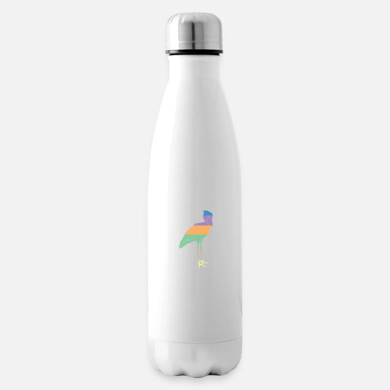 Schuhschnabel Vogel Ornithologe Wald I Geschenk - Isolierflasche - Weiß