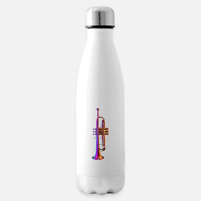 Trompete - Isolierflasche - Weiß