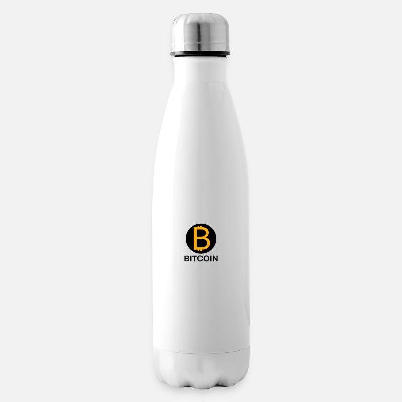 BTC-Bitcoin Logo - Isolierflasche - Weiß