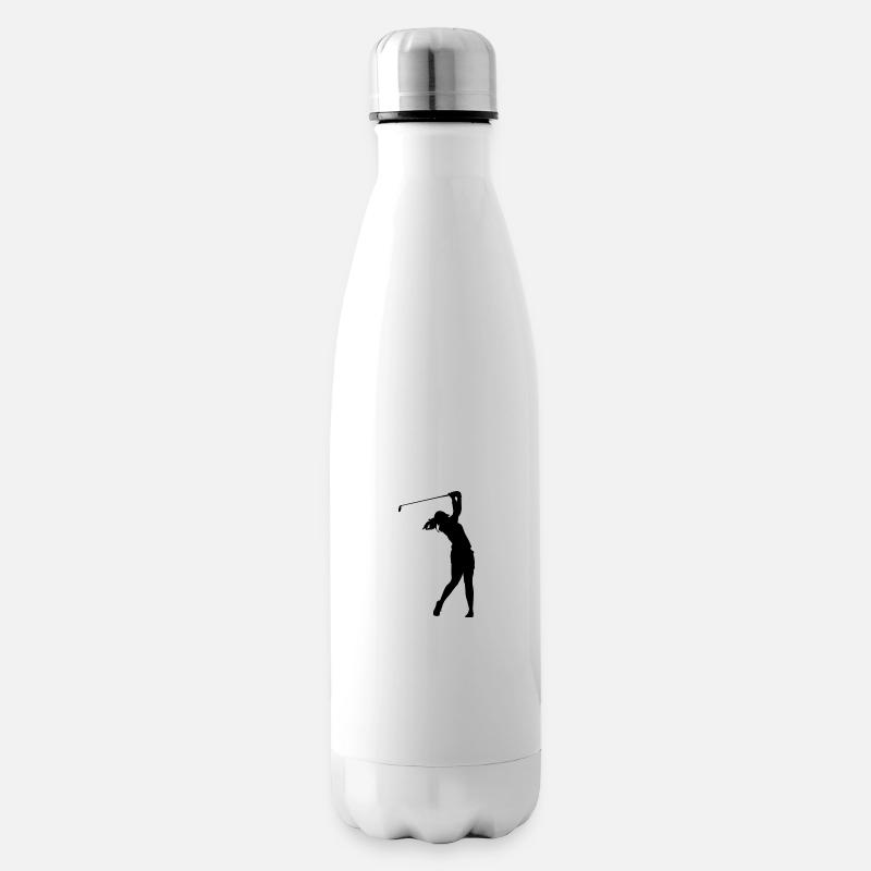 Playing golf - Insulated Water Bottle - white
