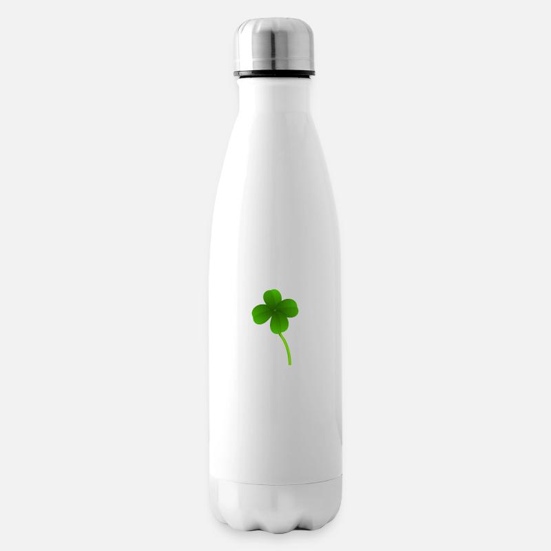 Kleeblatt - Isolierflasche - Weiß