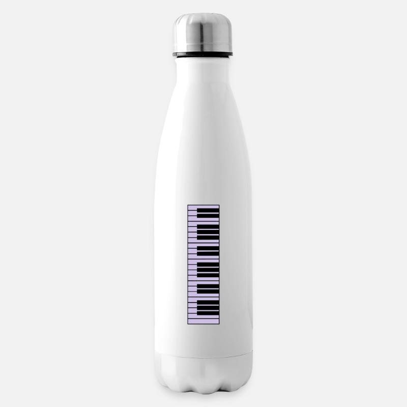 piano, piano keyboard - Bouteille isotherme - blanc