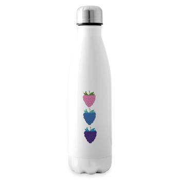 himbeeren dreifarbig - Isolierflasche - Weiß - Rechts