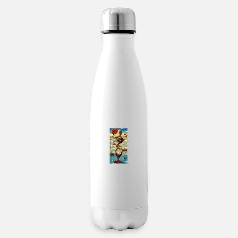 Surelismus Stundenglasstil - Isolierflasche - Weiß