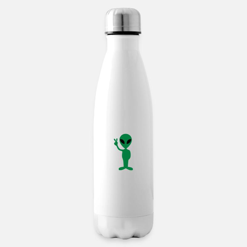 Frieden alien - Isolierflasche - Weiß