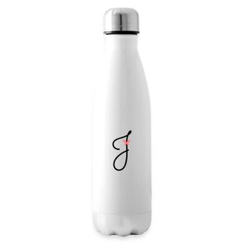 Lettre J Papillon Lettre - Bouteille isotherme - blanc - Droite