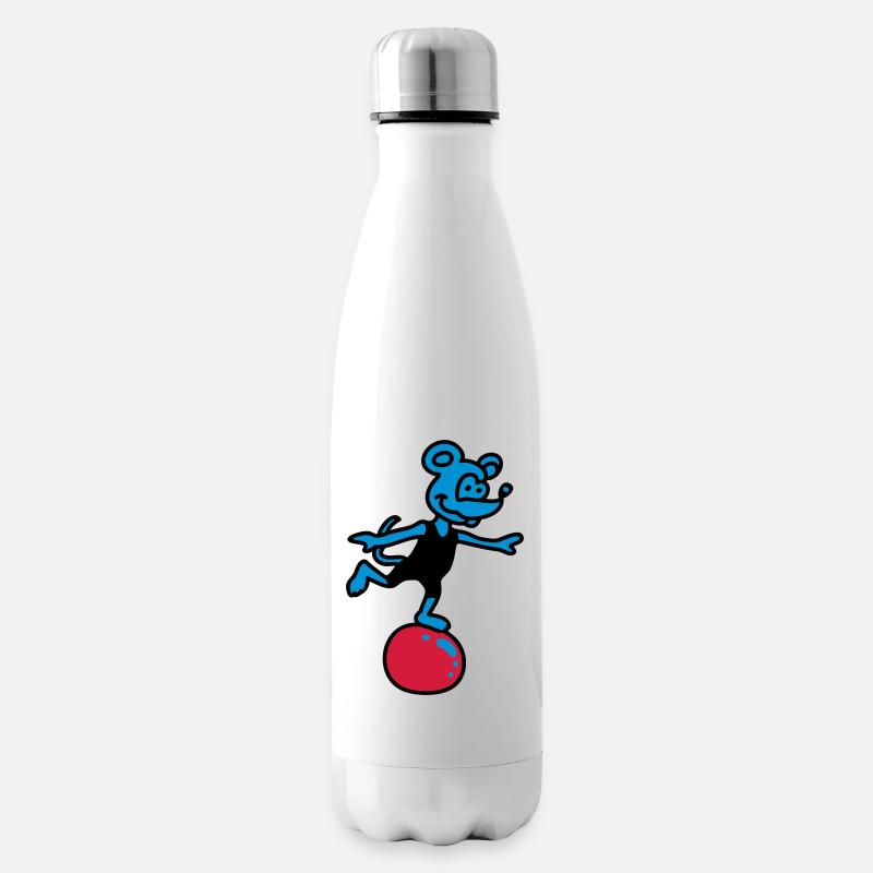 sportliche Maus 3 - Isolierflasche - Weiß