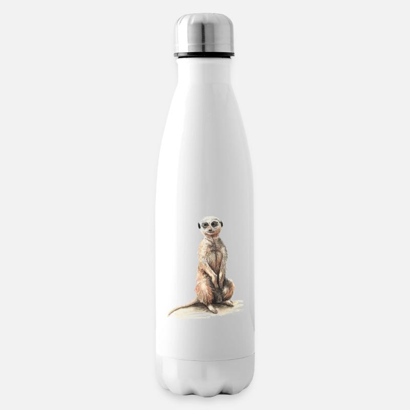 Erdmännchen - Isolierflasche - Weiß