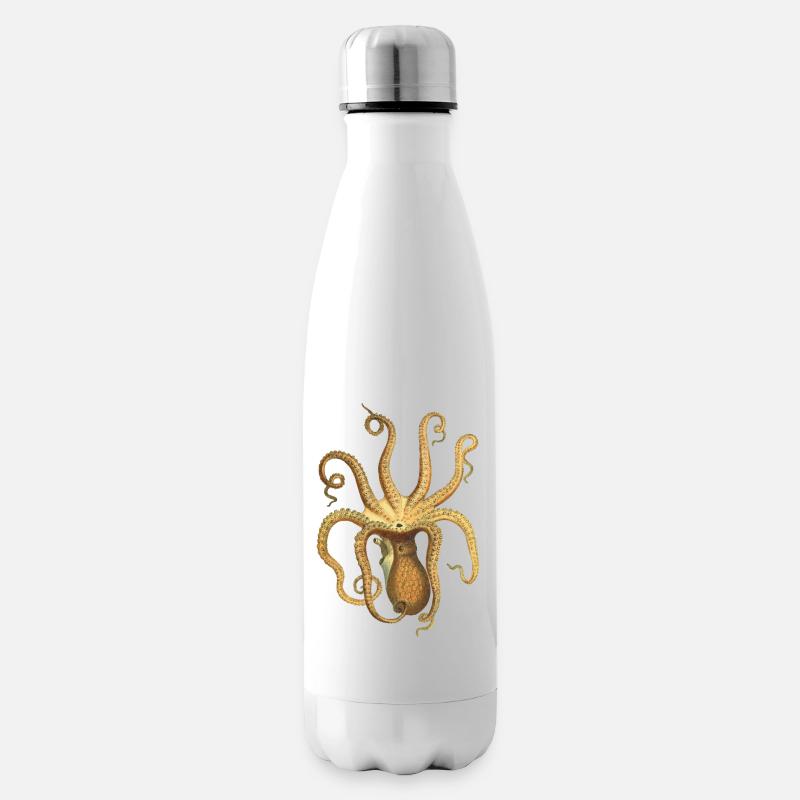 squid giant octopus octopus octopus squid sepia fish - Insulated Water Bottle - white