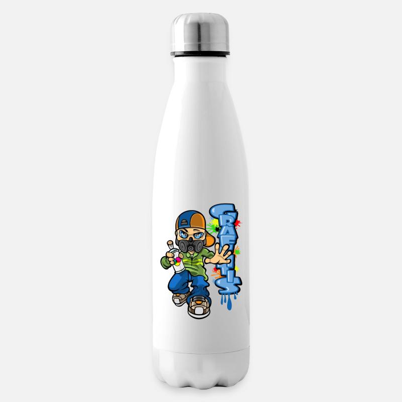 B-Boy und Graffiti - Isolierflasche - Weiß