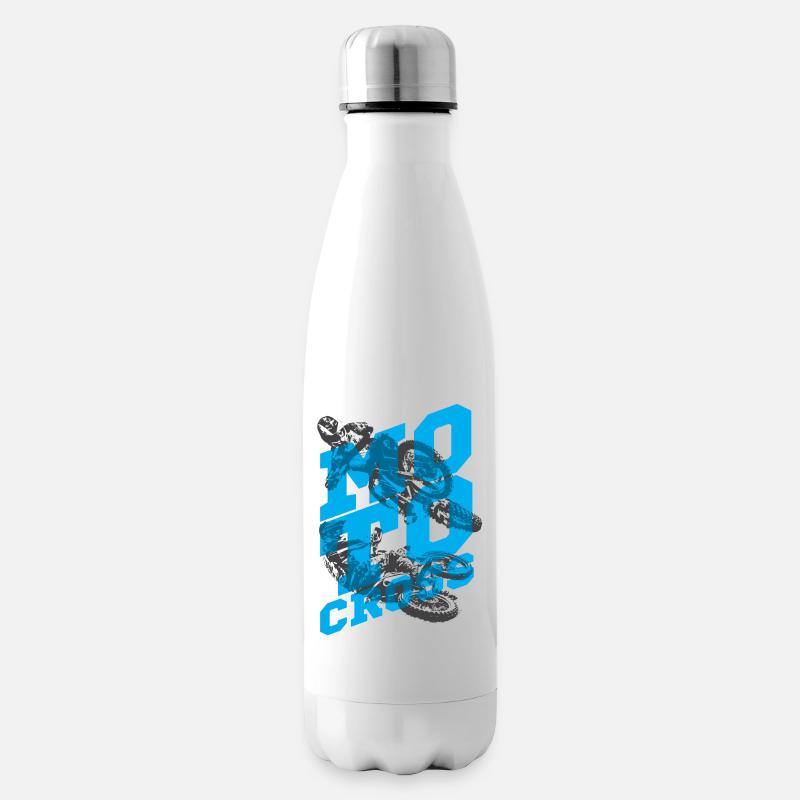 Motocross 01 - Isolierflasche - Weiß