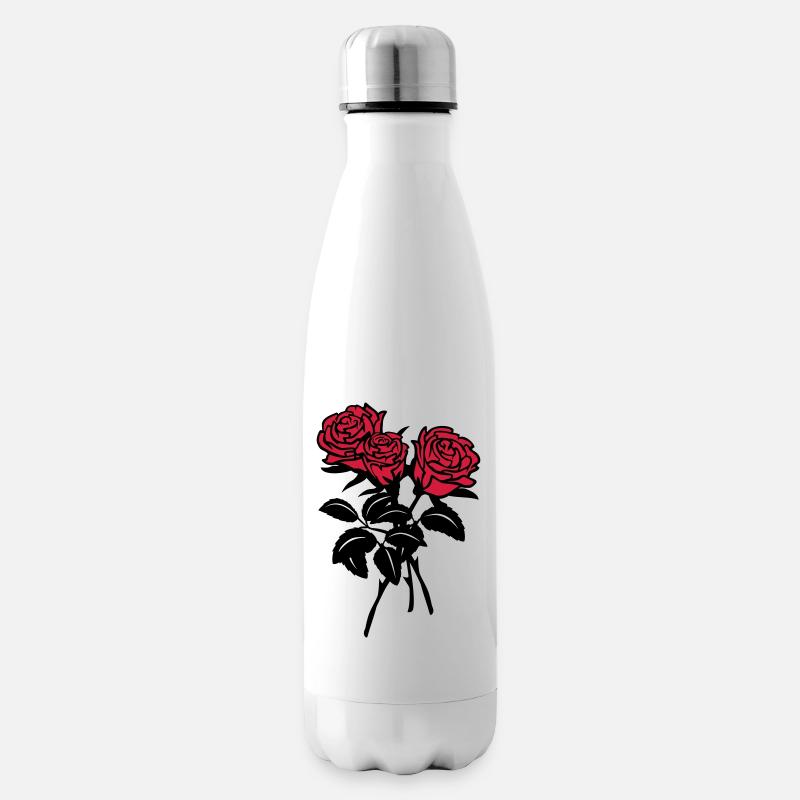 roses - Bouteille isotherme - blanc
