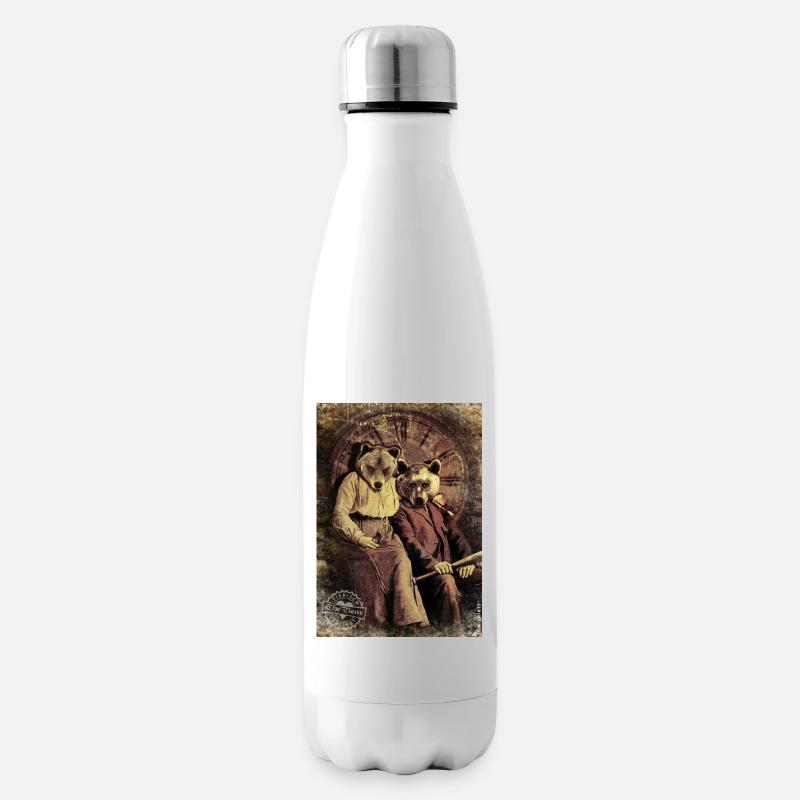 bears/Bären - Isolierflasche - Weiß