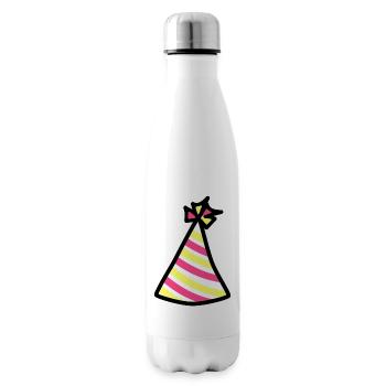 Funny birthday hat hat hat party hat - Insulated Water Bottle - white - Right