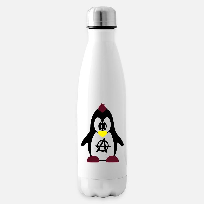 pingouin punk - Bouteille isotherme - blanc