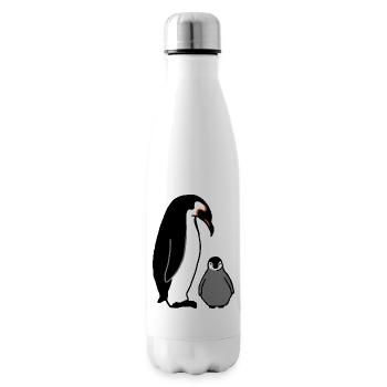 Penguin with baby - Insulated Water Bottle - white - Right