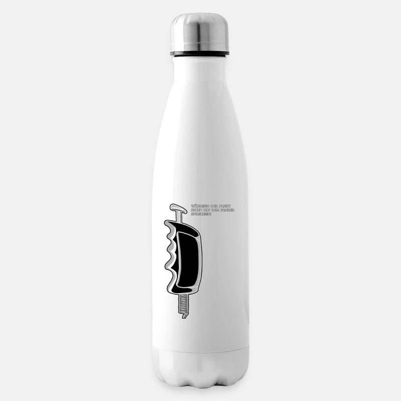 Slotregler mit Spruch 2 - Isolierflasche - Weiß