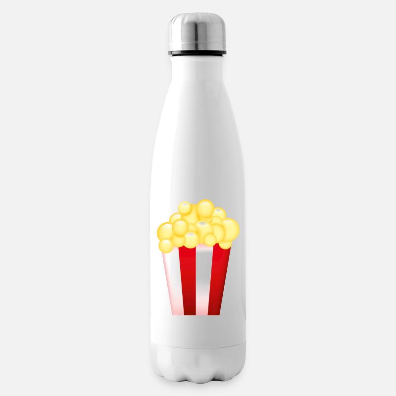 Smiley Popcorn - Isolierflasche - Weiß