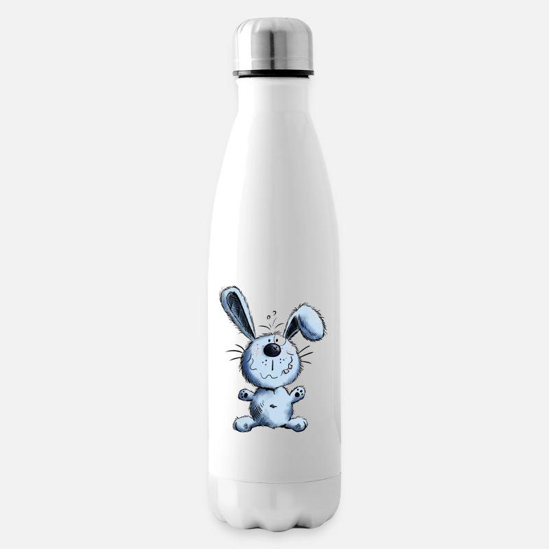 Kleiner Hoppelhase - Isolierflasche - Weiß