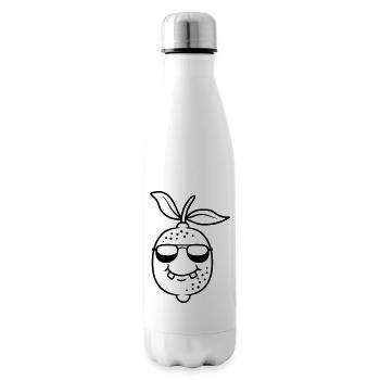 Sunglasses lemon design - Insulated Water Bottle - white - Right