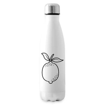 Citrus lemon fruit - Insulated Water Bottle - white - Right
