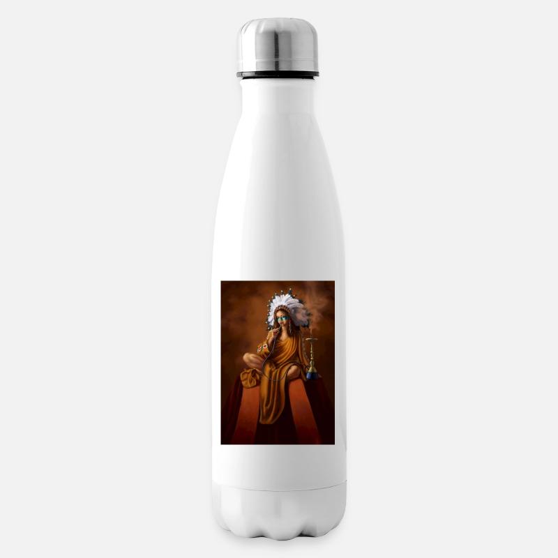 Weiblicher indischer Schamane mit Kopfschmuck - Isolierflasche - Weiß