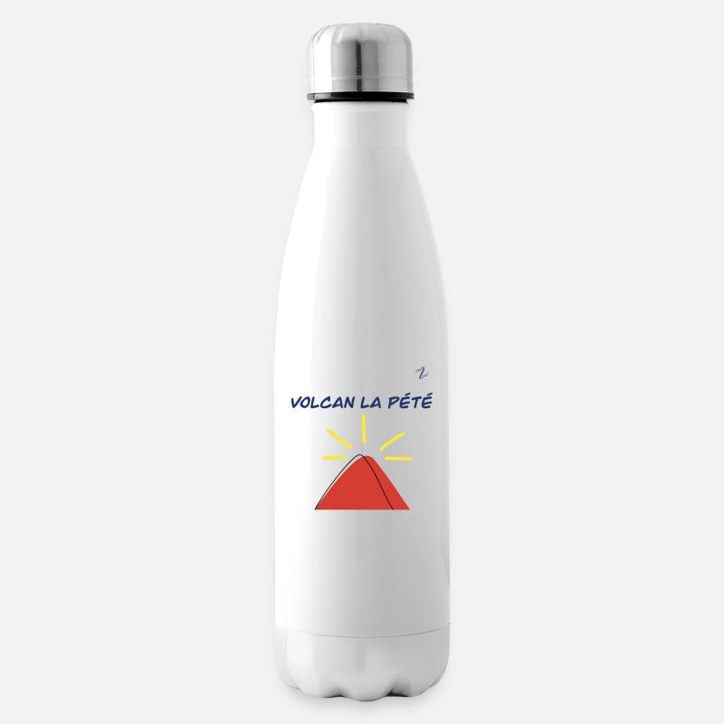Volcan la pété - Bouteille isotherme - blanc