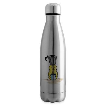 Amour du café - Bouteille isotherme - argent clair - Droite