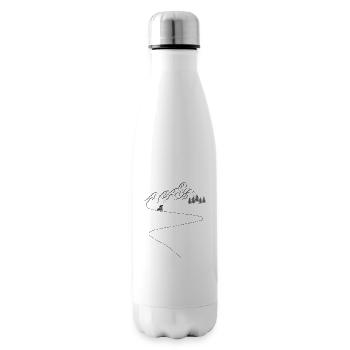 Fahrrad Natur sommer berge rennrad geschenk - Isolierflasche - Weiß - Rechts